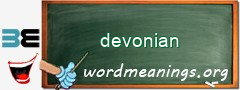 WordMeaning blackboard for devonian